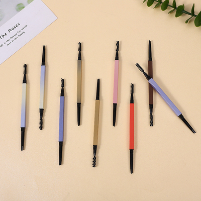 Giá tốt. Nhập khẩu thiết kế logo cá nhân tùy chỉnh bán buôn 2 đầu Slim Tube Eyebrow Pen container with Brush from Factory trực tuyến